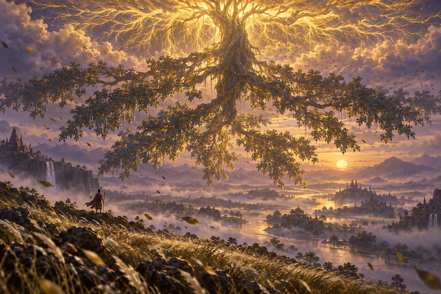 The eternal tree, with its roots in the sky.