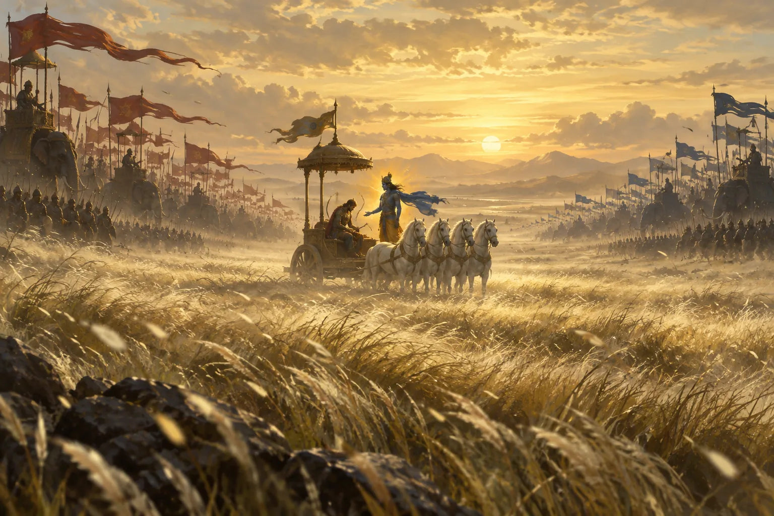 Between two armies, the conversation begins.